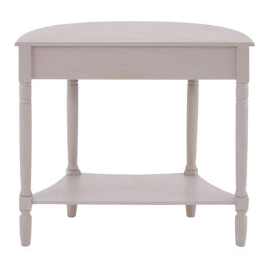 Grey Putty Natural Wooden One-Drawer Console Table with Open Lower Shelf and Carved Spindle Legs | Heritage