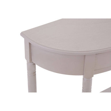 Grey Putty Natural Wood One-Drawer Console Table with Open Lower Shelf and Carved Spindle Legs, Heritage