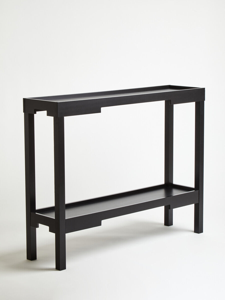 Black Console Table with Storage, Osaka