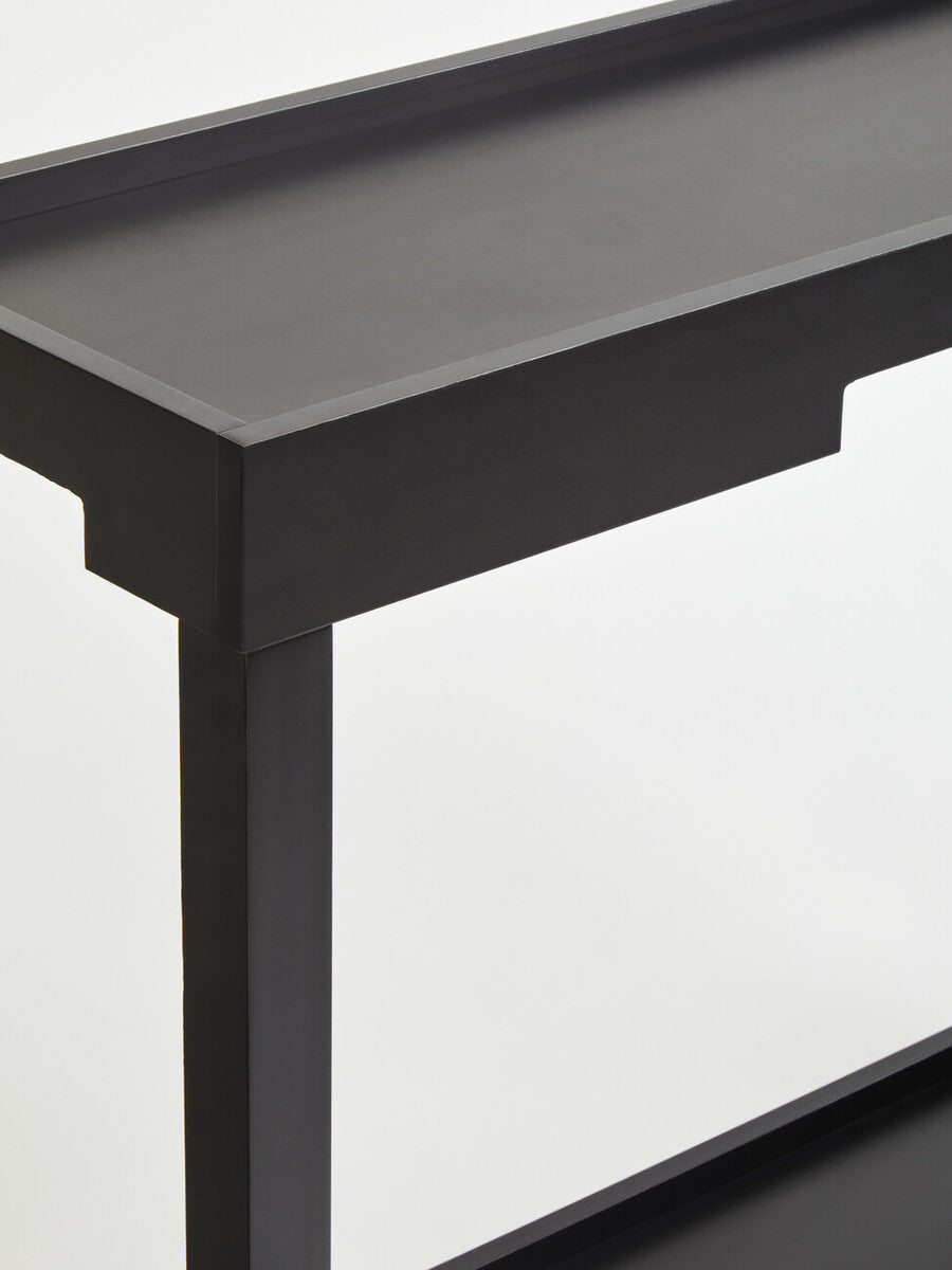 Black Console Table with Storage, Osaka