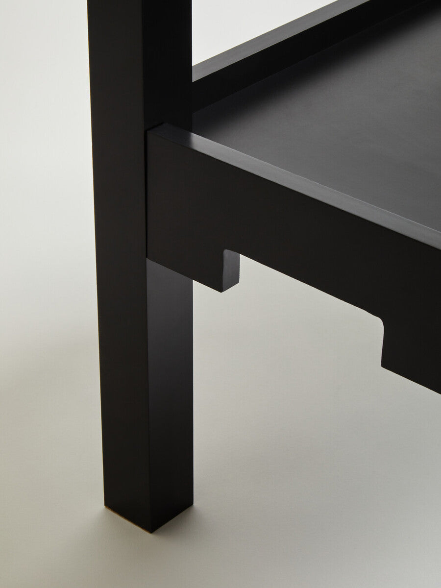 Black Console Table with Storage, Osaka