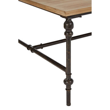 Natural Square Coffee Table with Fir Wood Top, Tribeca