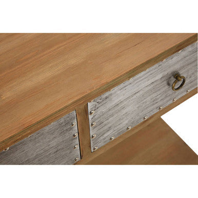 Natural Console Table with Two Drawers, Shoreditch