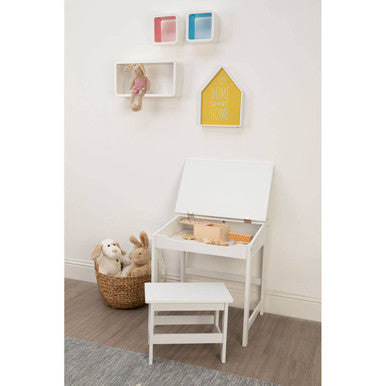 Jordan Children's White Desk And Stool