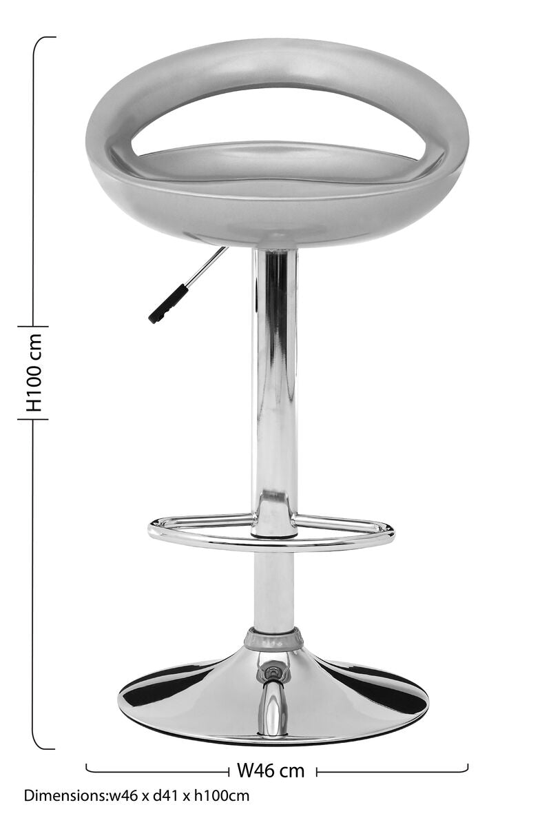 Silver ABS Bar Stool | Seleno