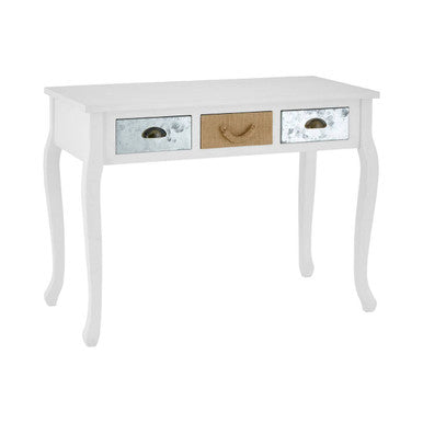 White Console Table with 3 Drawers, Weymouth