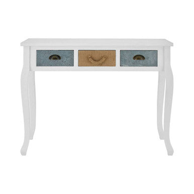 White Console Table with 3 Drawers, Weymouth