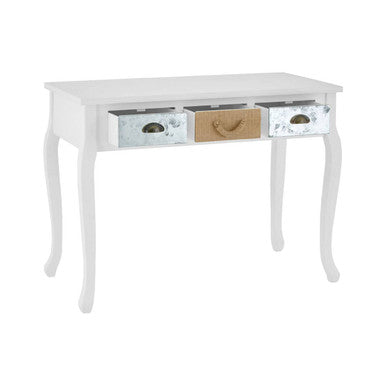 White Console Table with 3 Drawers, Weymouth