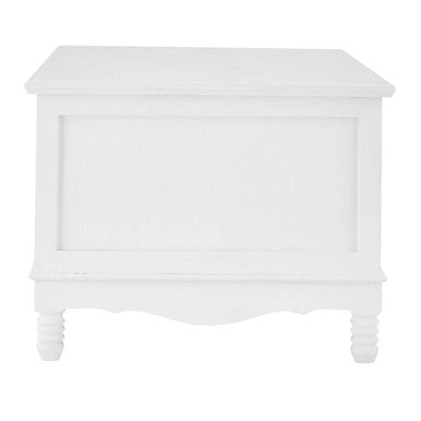 White and Natural Storage Rectangular Coffee Table with 3 Drawers, Weymouth