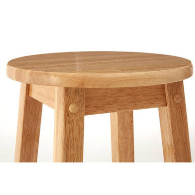 Selby Natural Tropical Hevea Wood Tall Bar Stool