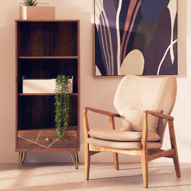 Stockholm Beige Fabric Chair with Sustainable Birchwood Frame