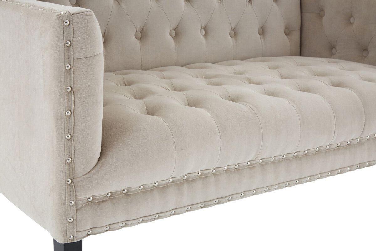 2 Seater Camel Velvet Sofa, Regent Park
