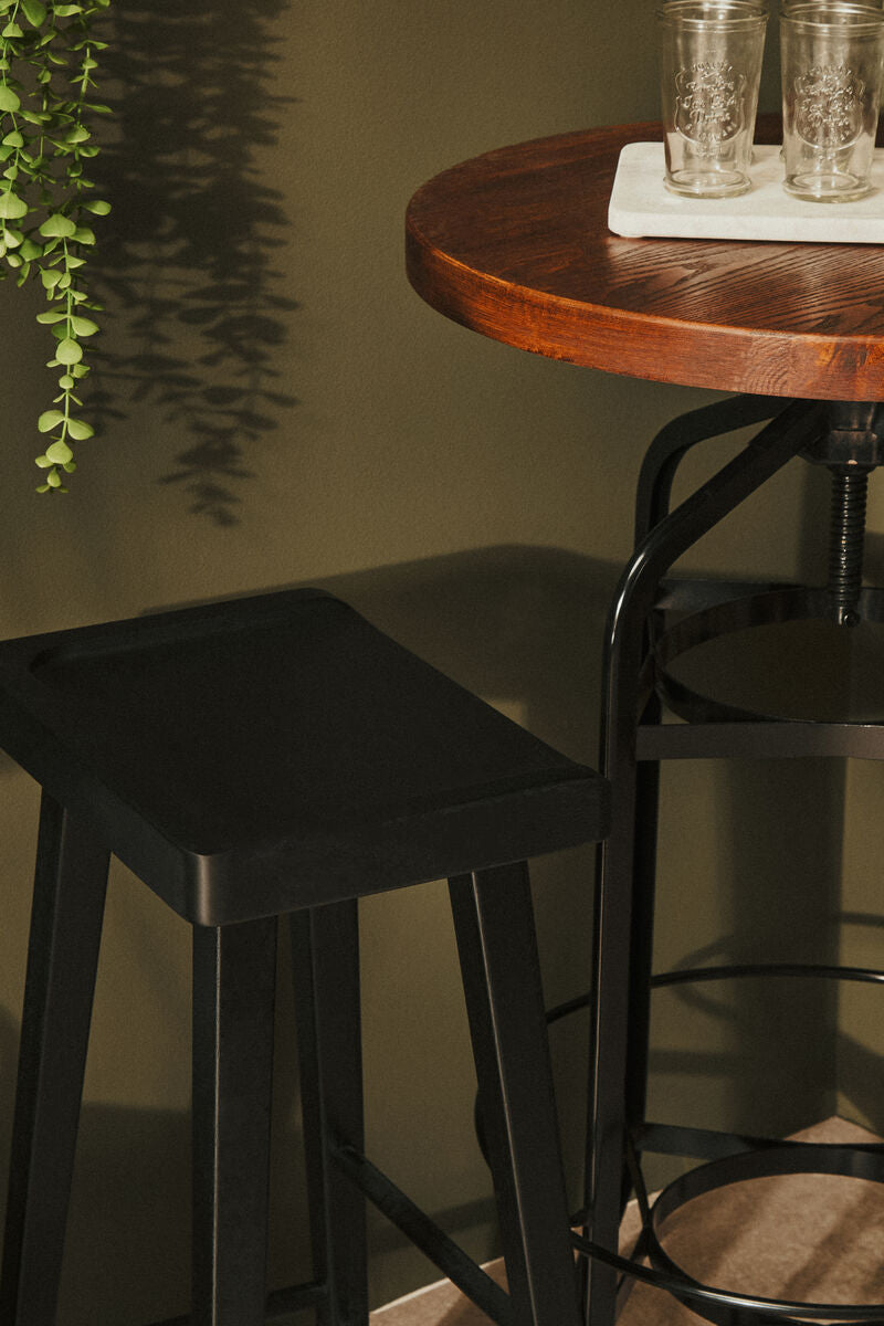 Black Oak Wood Bar Stool | Lyon