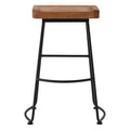 Weathered Oak Wood and  Metal Bar Stool | Lyon
