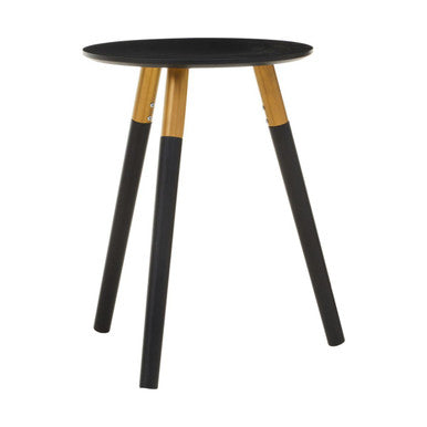 Black and Gold Round Side Table, Nostra