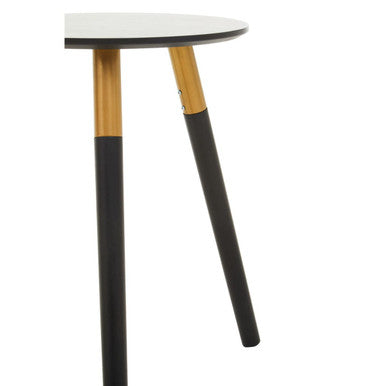 Black and Gold Round Side Table, Nostra