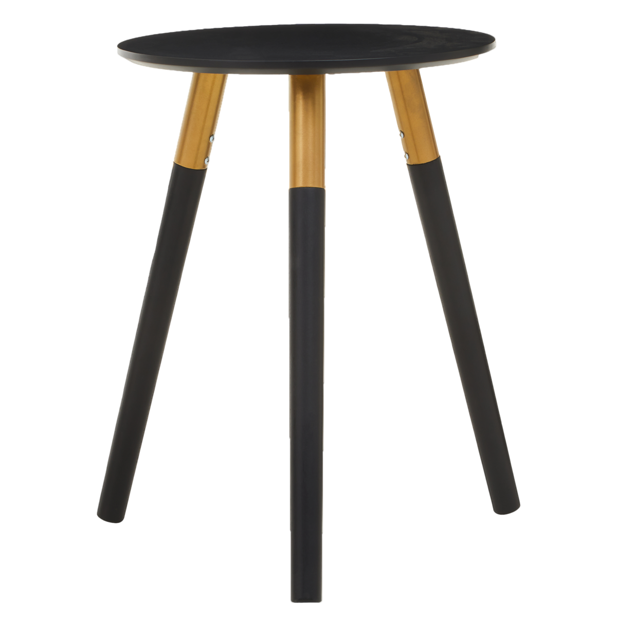 Black and Gold Round Side Table, Nostra
