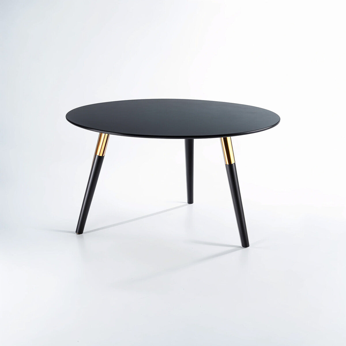 Black and Gold Round Coffee Table, Nostra