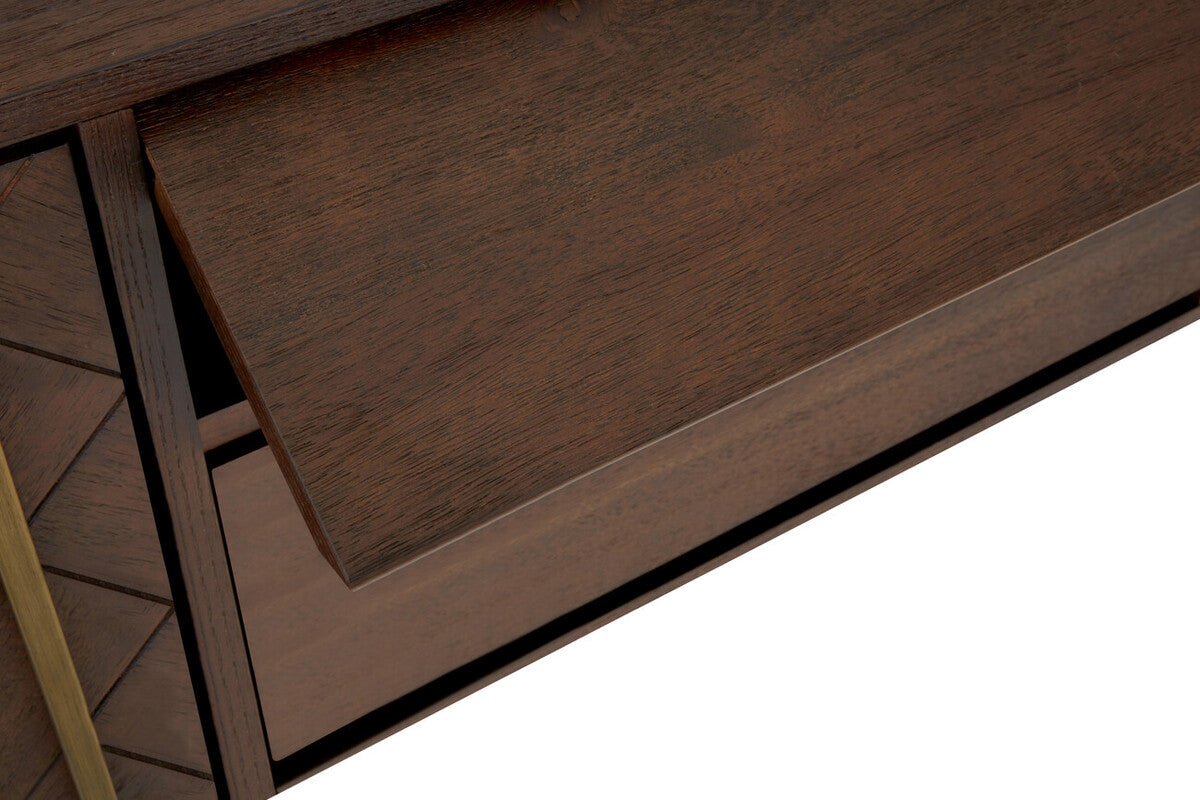 Brando Acacia wood Effect Media Unit