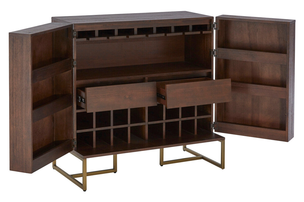 Brando Acacia wood Effect Drinks Cabinet