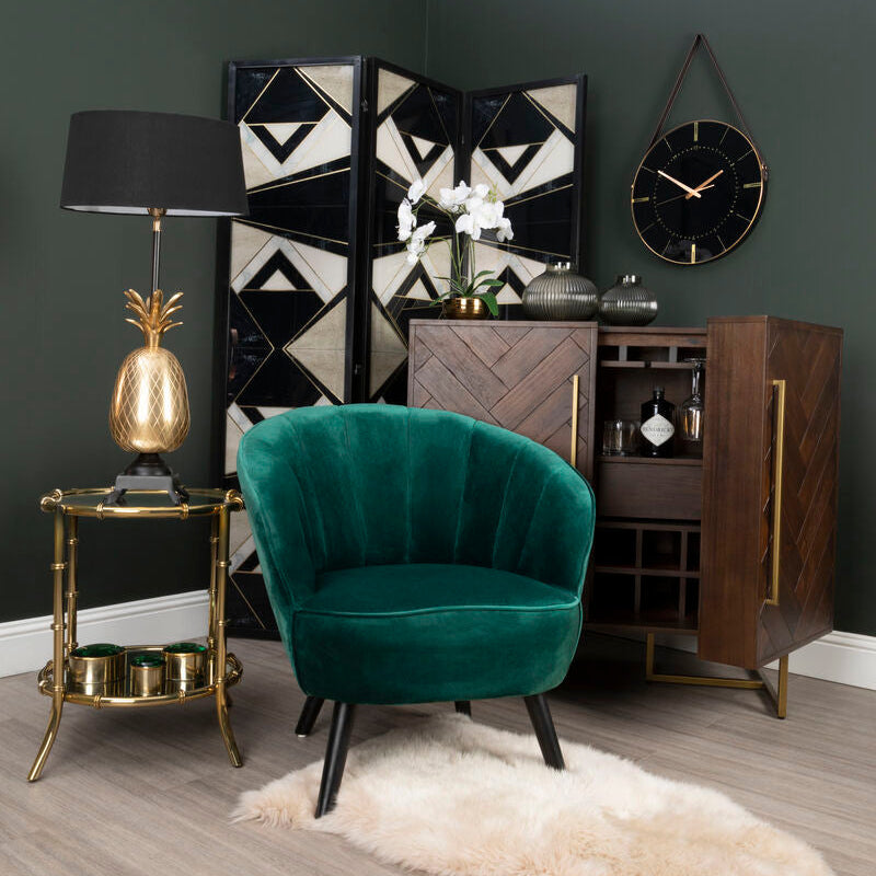 Brando Acacia wood Effect Drinks Cabinet