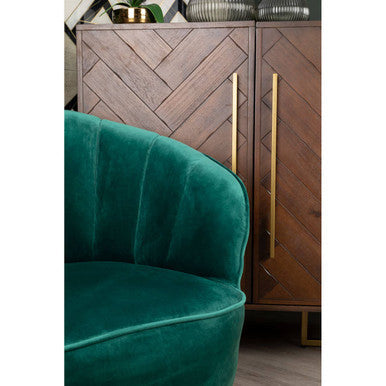 Brando Acacia wood Effect Drinks Cabinet