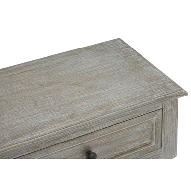 Grey Wash Pine Wood 2 Drawer Rectangular Console Table, Heritage