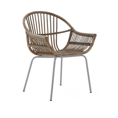 Grey Wash Natural Rattan Chair | Lagom