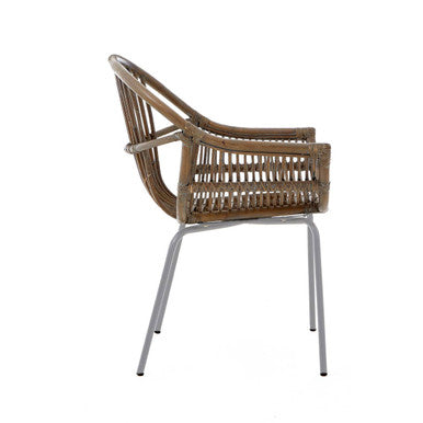 Grey Wash Natural Rattan Chair | Lagom