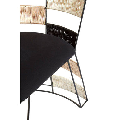 Fusion Beige And Black And White Woven Chair