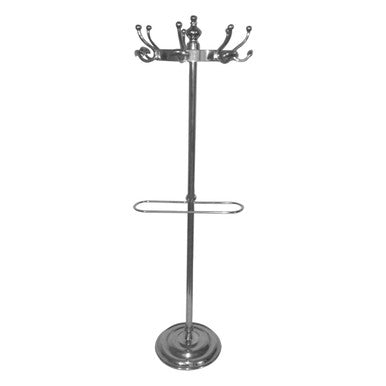 Floor Standing Polished Aluminium Coat Stand | Arris