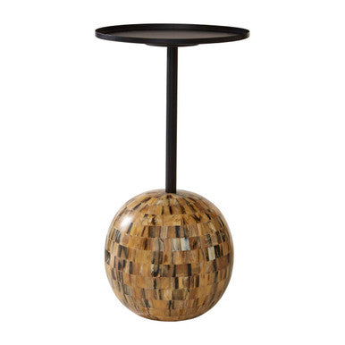 Round Side Table with Globe Base, Rova