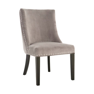 Grey Velvet With Tufted Back Dining Chair | Regents Park