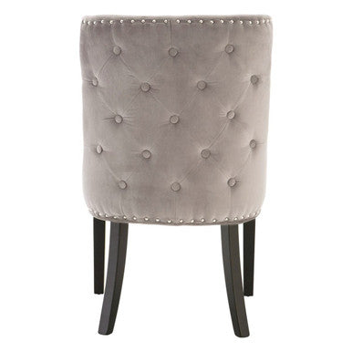 Grey Velvet With Tufted Back Dining Chair | Regents Park
