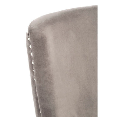 Grey Velvet With Tufted Back Dining Chair | Regents Park