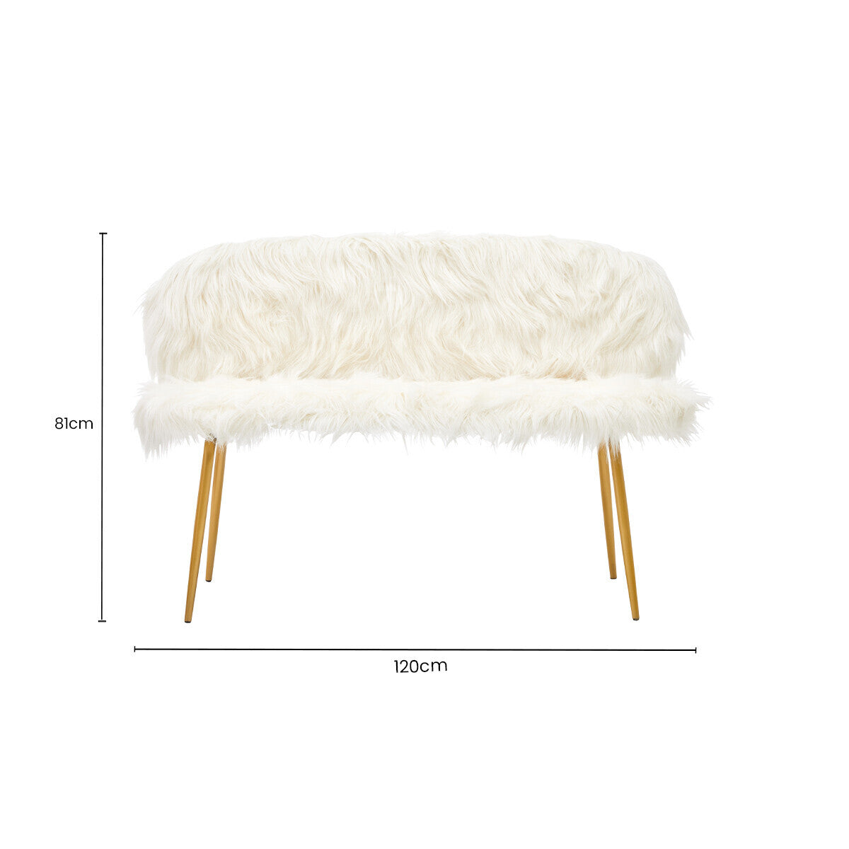Sofa with Gold Finish Legs | Sienna
