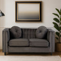 2 Seater Grey Velvet Sofa | Farah