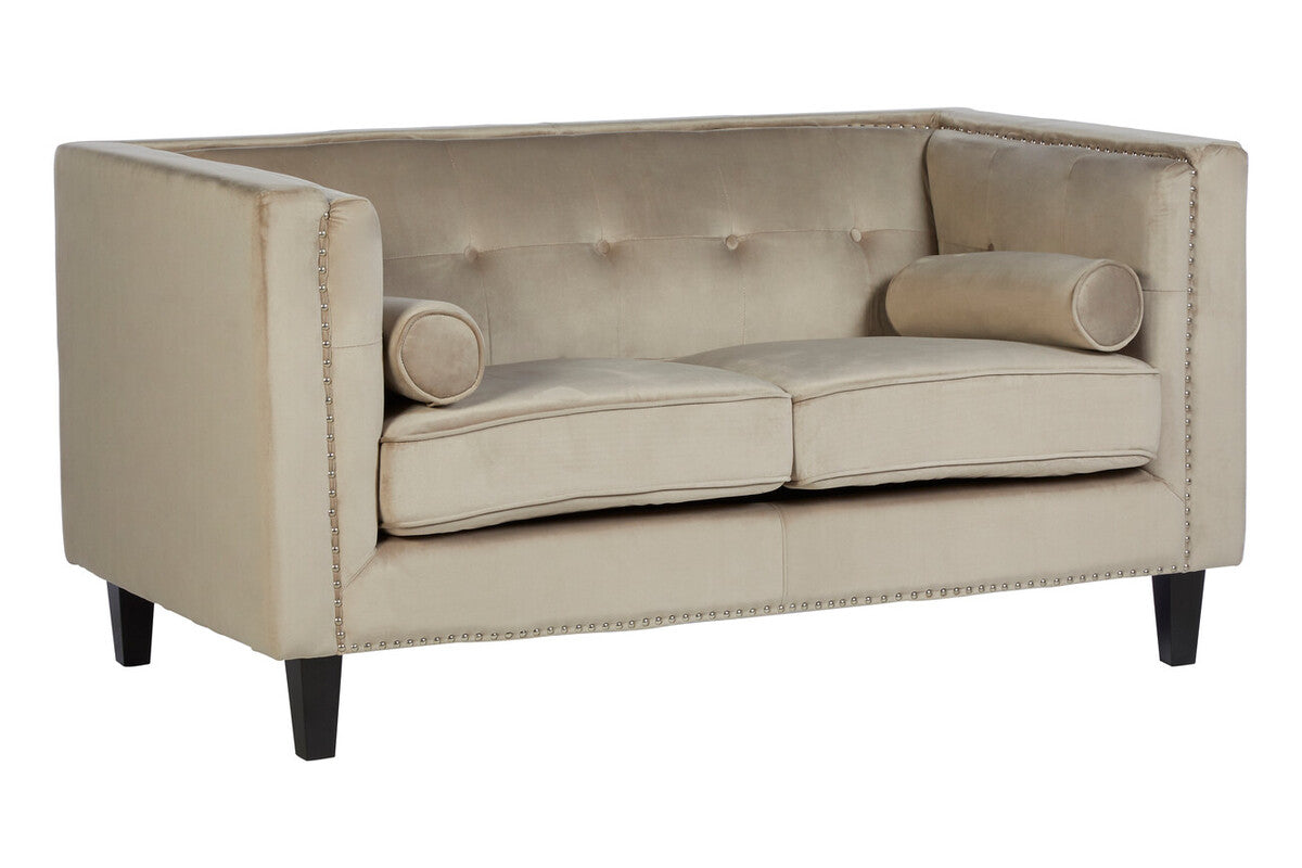 2 Seater Mink Velvet Sofa | Felisa