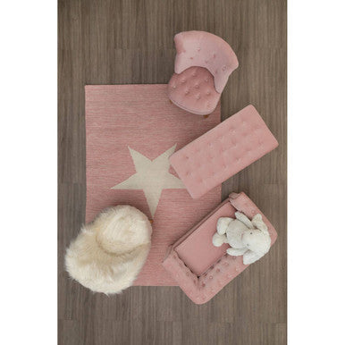 Estelle Pink Velvet Kids Chair