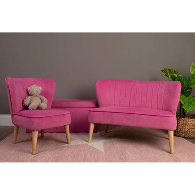 Pink Velvet Kids Chair | Mia