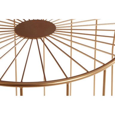 Gold Sunburst Tops Design Side Tables with Gold Meta Frame, Lexi