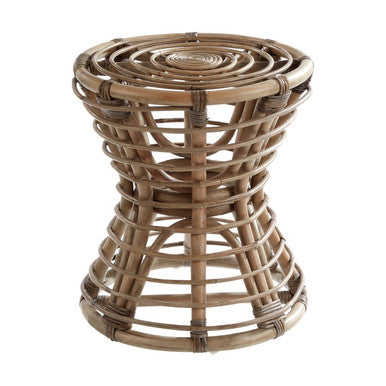 Maka Grey Rattan Handwoven Stool