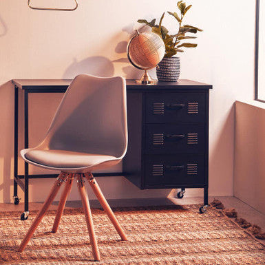 Stockholm Grey Padded Seat Dining Chair
