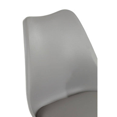 Stockholm Grey Padded Seat Dining Chair
