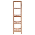 5 Tier Walnut Wood Tall Shelf Unit | Arla