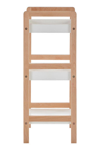 3 Tier  Bathroom Shelf Unit With Birchwood Frame | Arla