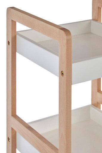 3 Tier  Bathroom Shelf Unit With Birchwood Frame | Arla