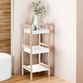 3 Tier  Bathroom Shelf Unit With Birchwood Frame | Arla