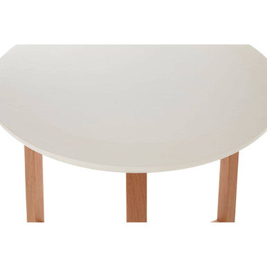Set of 3 Natural Base Side Tables with White Tops, Nostra