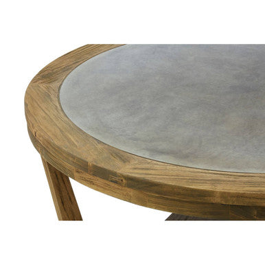 Natural Alder Wood Coffee Table with Zinc Plate Inset, Merdeka